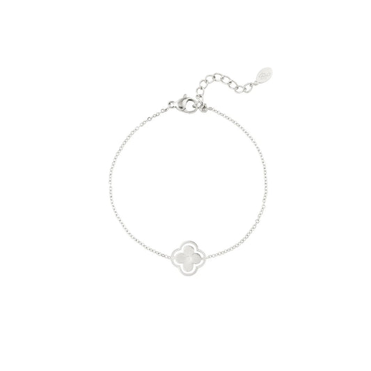 Double Clover Armband Zilver