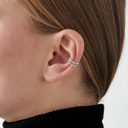 Double Sparkle Ear Cuff Goud