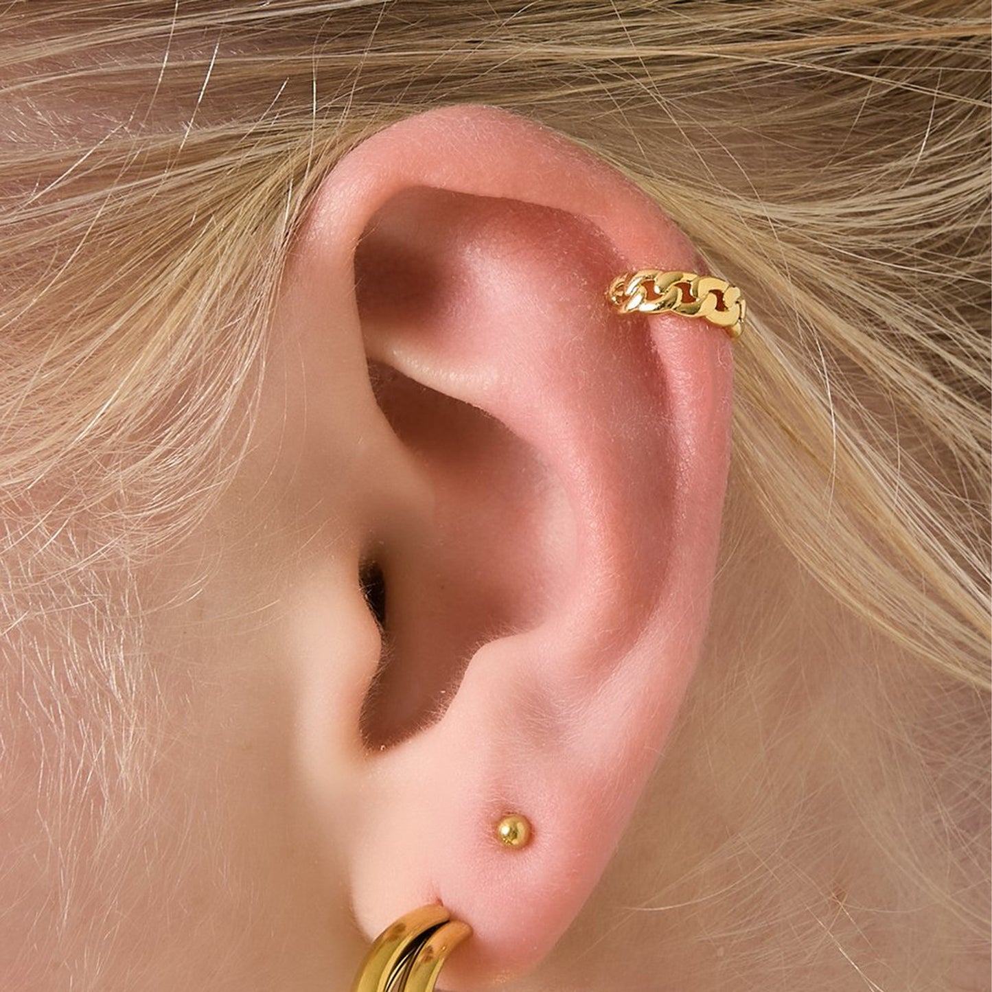Ear Cuff Chain Girl Goud