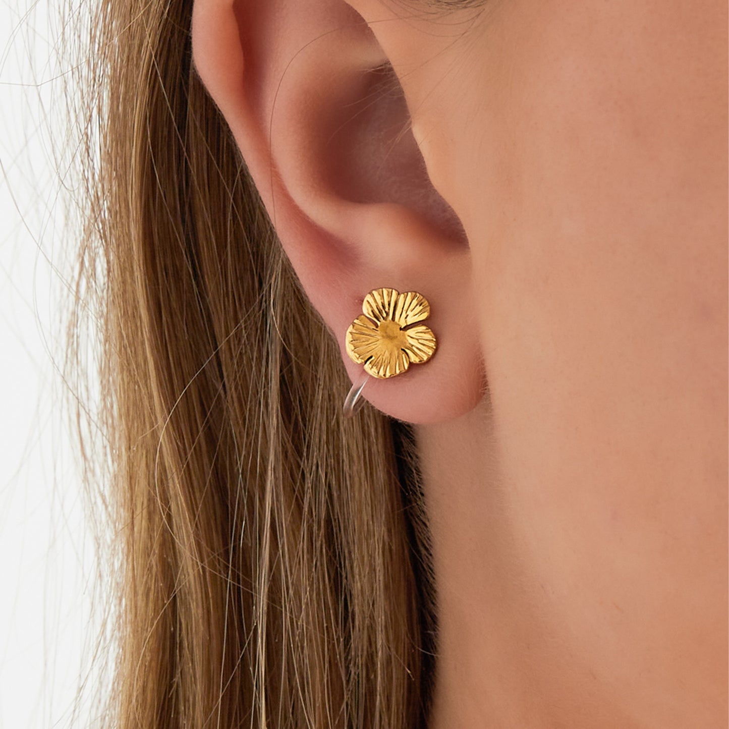 Flower Clipoorbellen Zilver