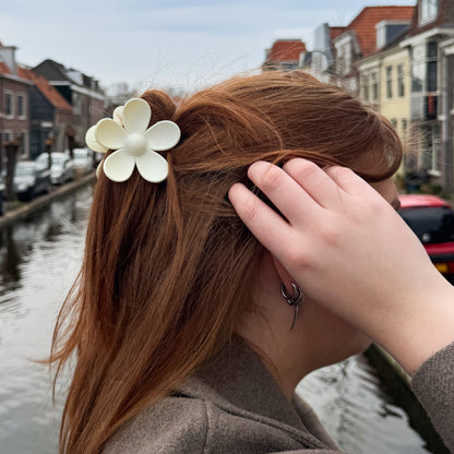 Flower Hairclip Gebroken Wit