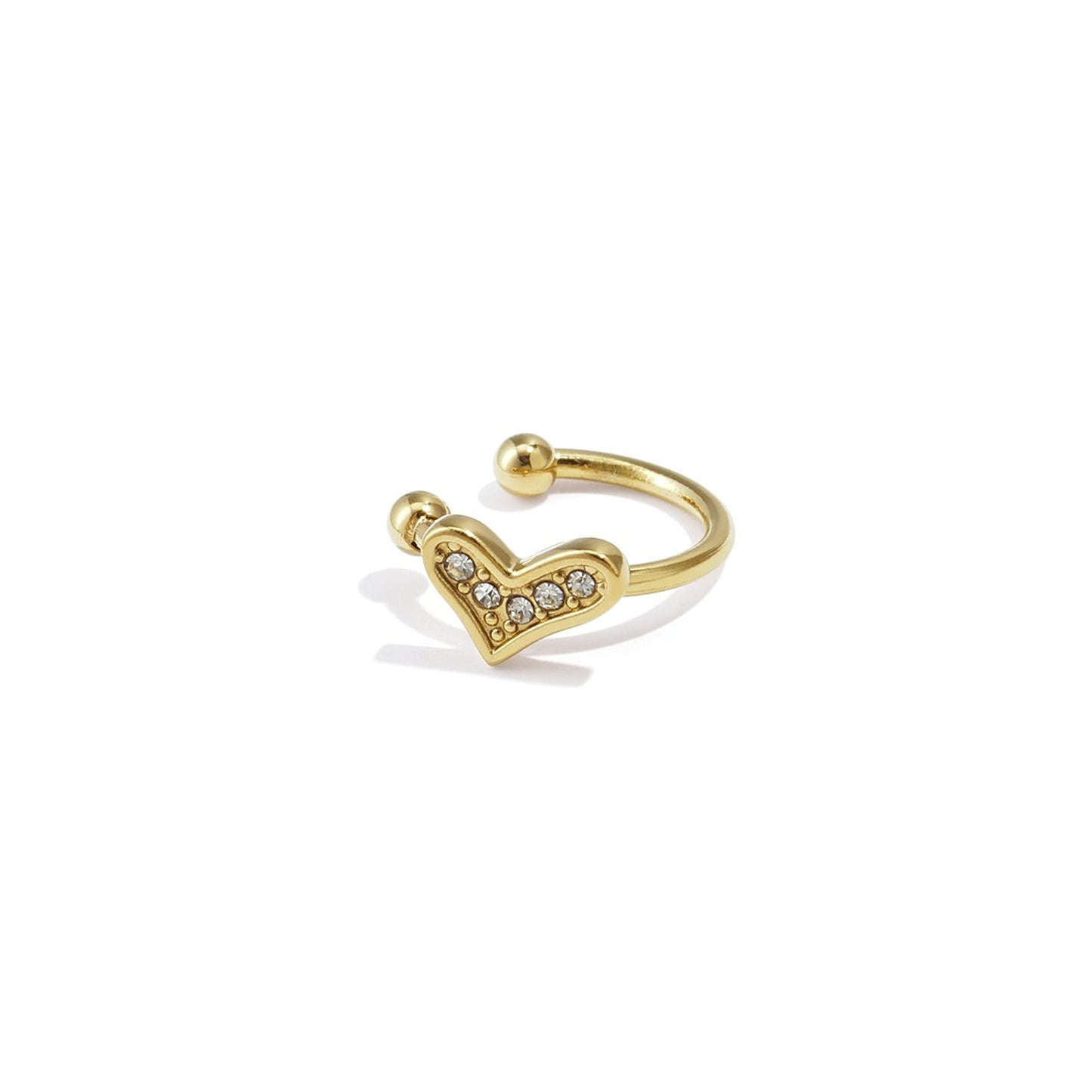 Golden Heart Ear Cuff