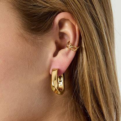 Golden Knot Ear Cuff