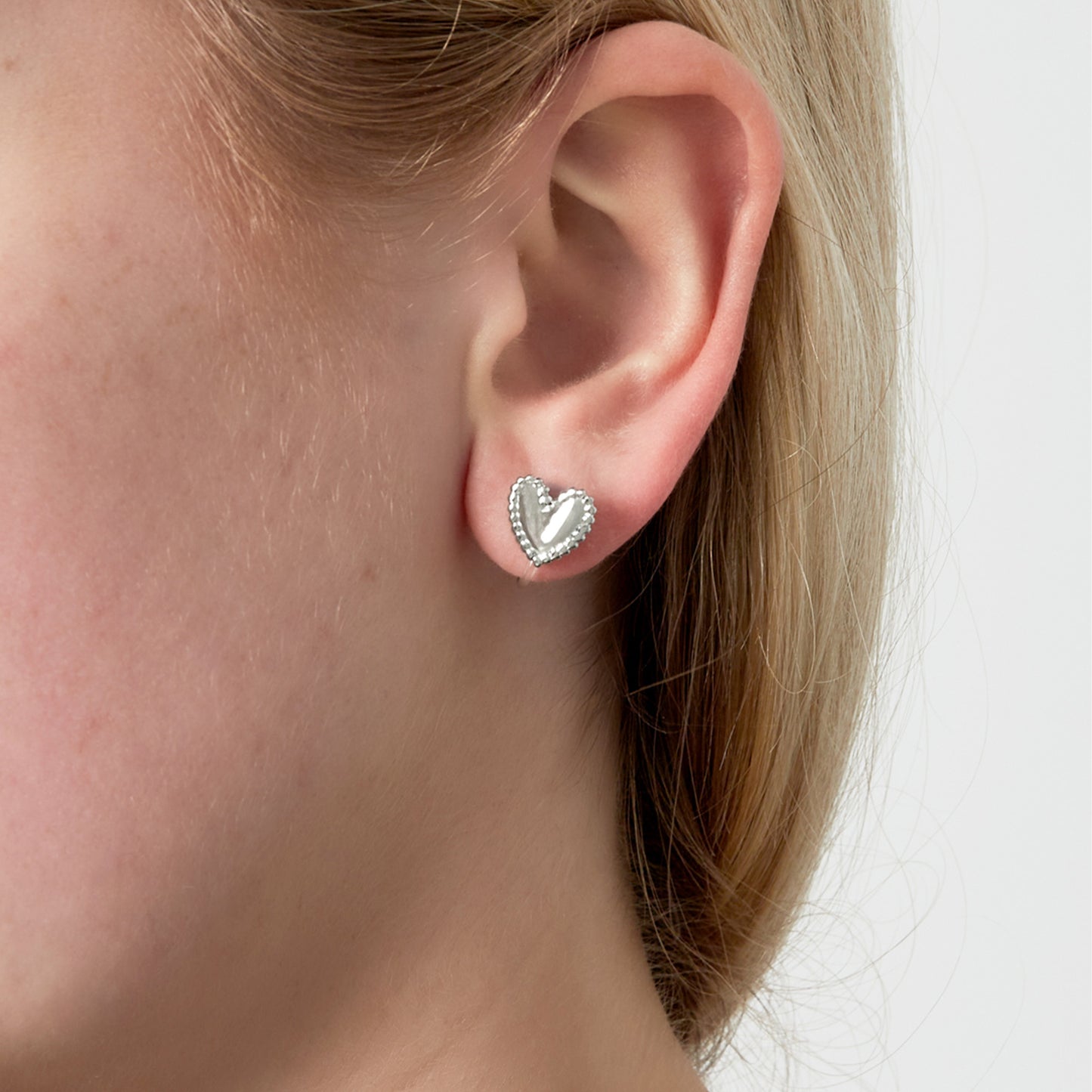 Heart Clipoorbellen Zilver