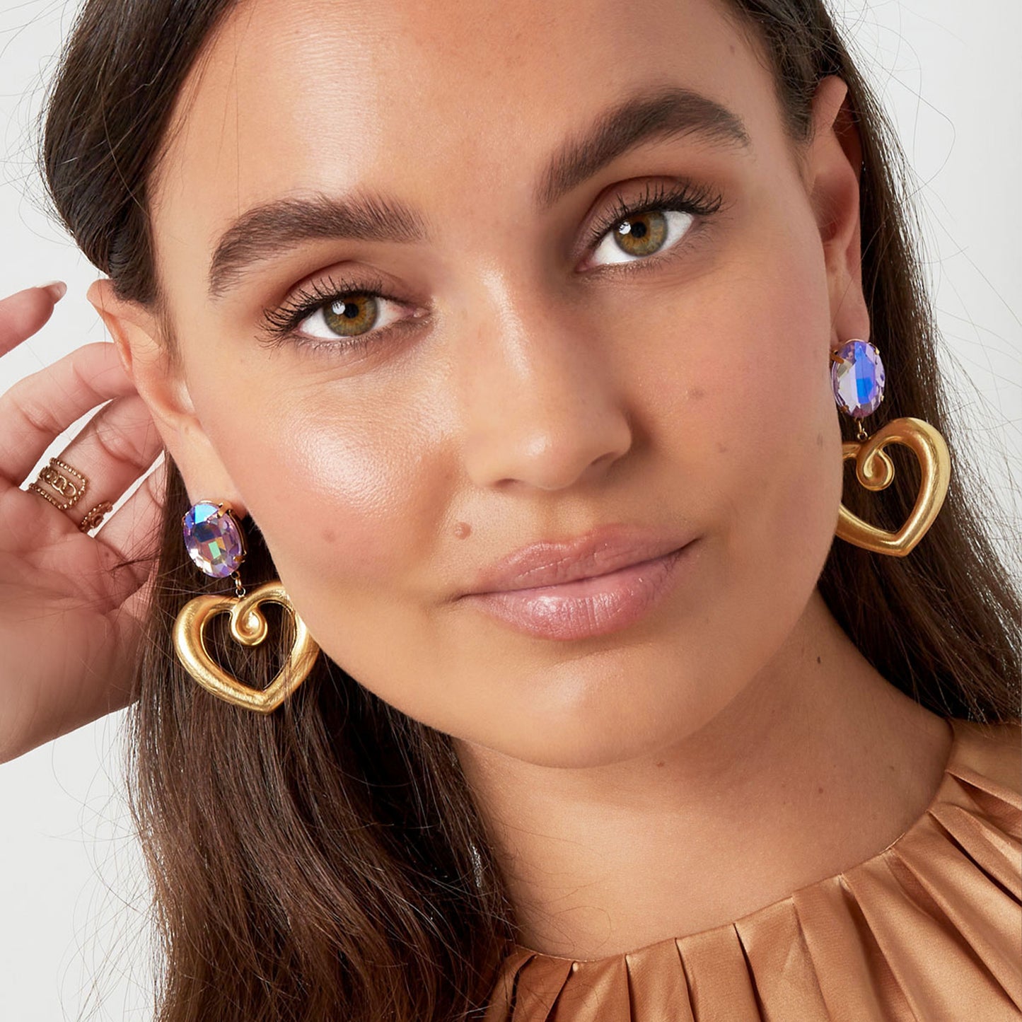 Heart Glow Oorbellen Zilver