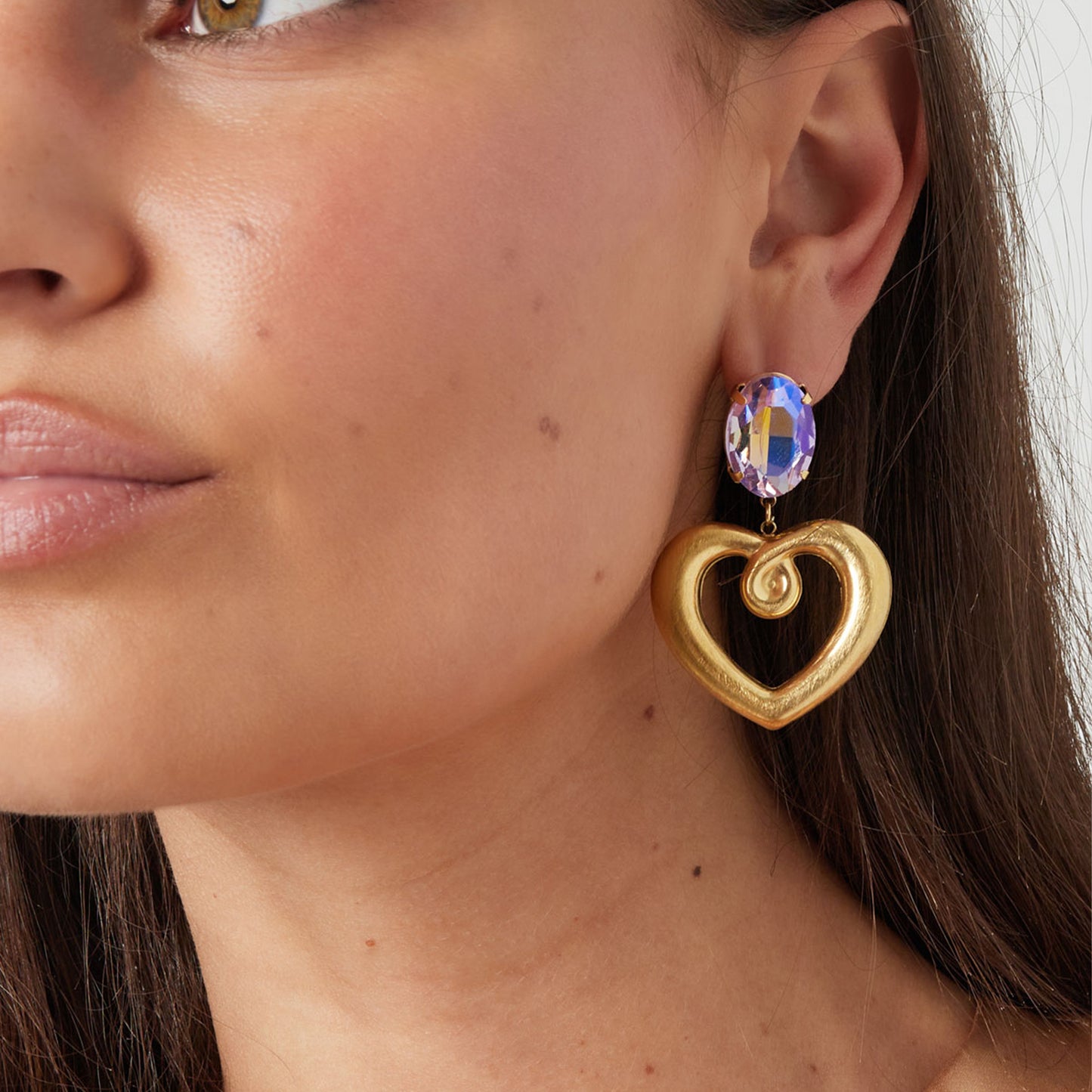 Heart Glow Oorbellen Zilver