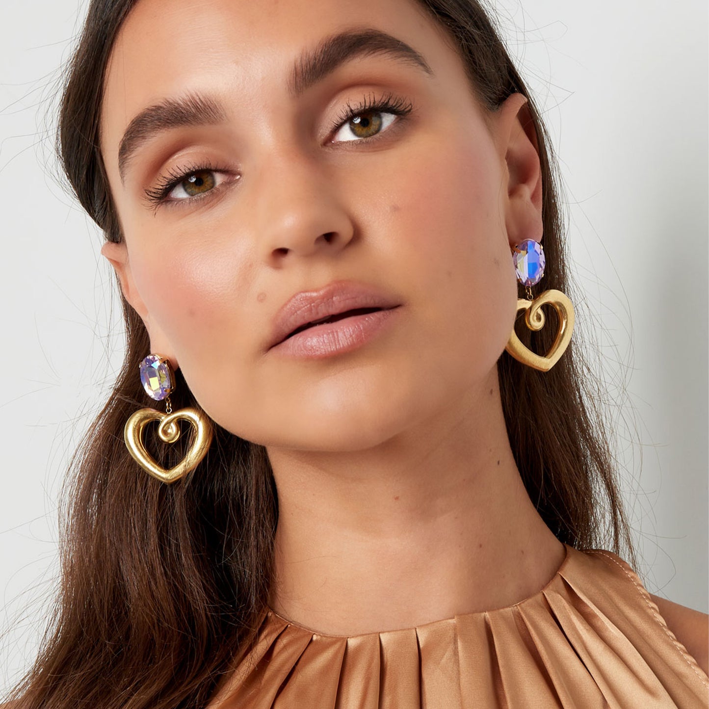 Heart Glow Oorbellen Zilver