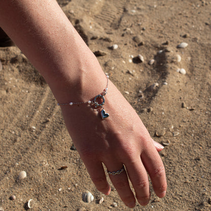 Heart & Pearl Armband Zilver