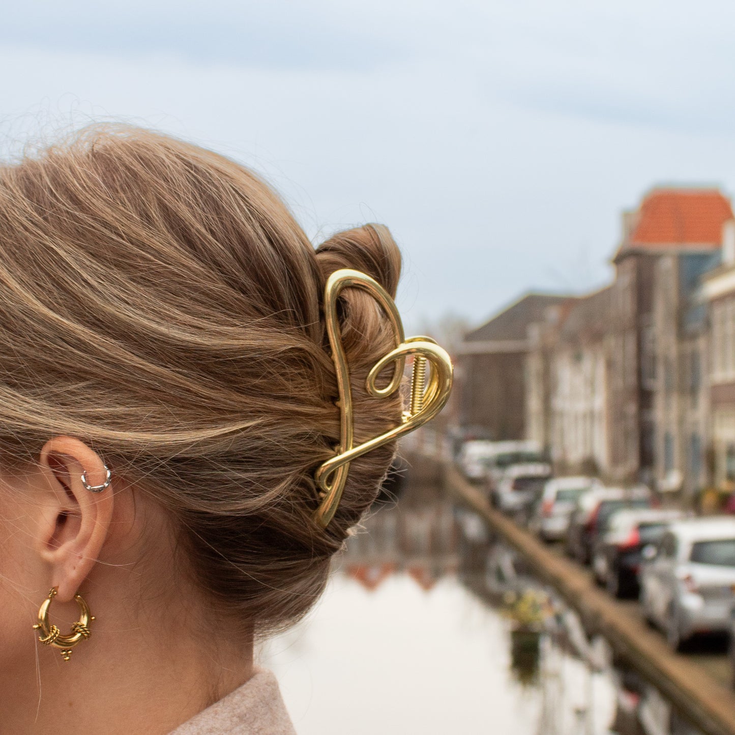 Heart Hairclip Goud
