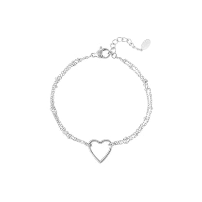 Layered Love Armband Zilver