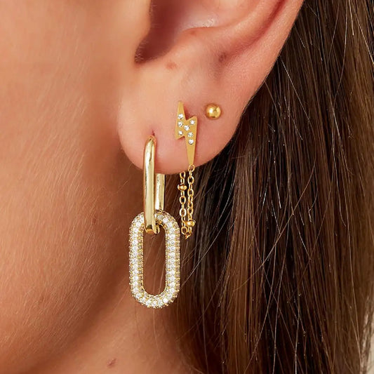 Lightning Oorbellen Zilver