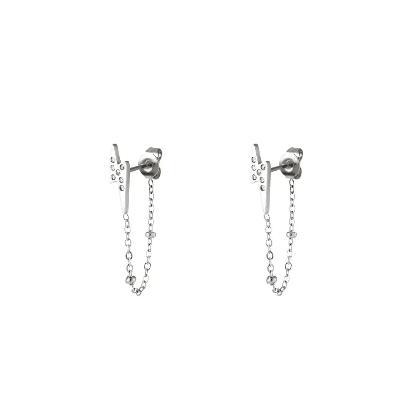 Lightning Oorbellen Zilver