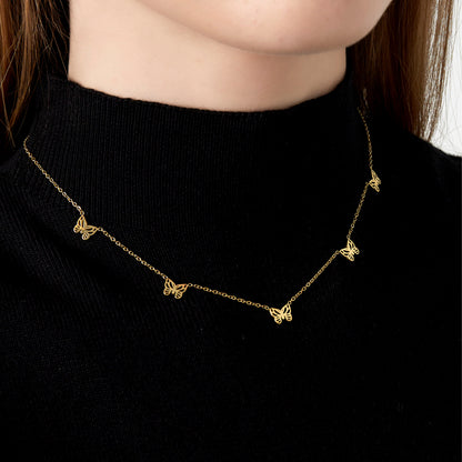 Little Butterflies Ketting Goud