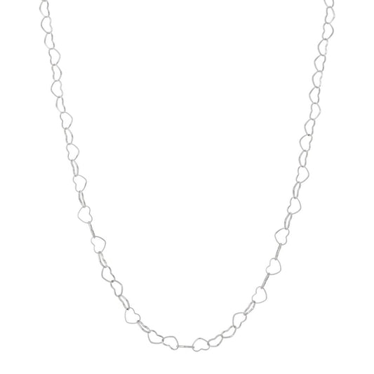 Lovely Chain Hearts Ketting Zilver