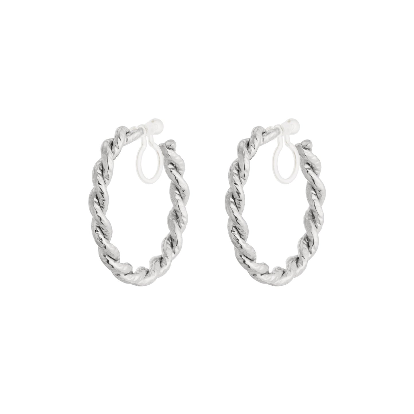 Luxe Hoops Clip Oorbellen Zilver