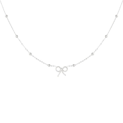 Luxe Strik Ketting Zilver