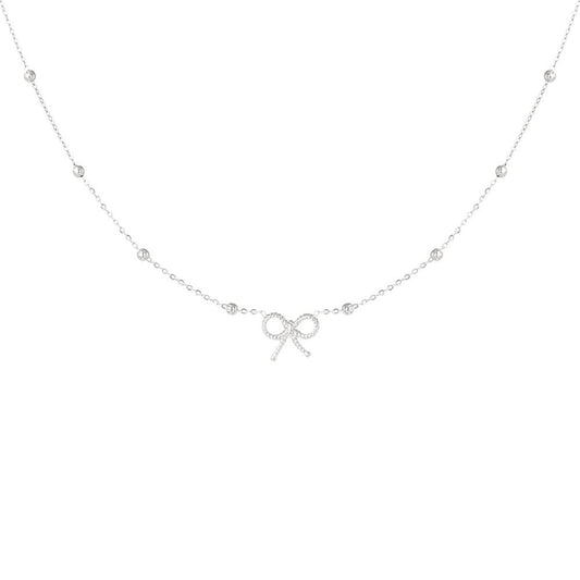 Luxe Strik Ketting Zilver