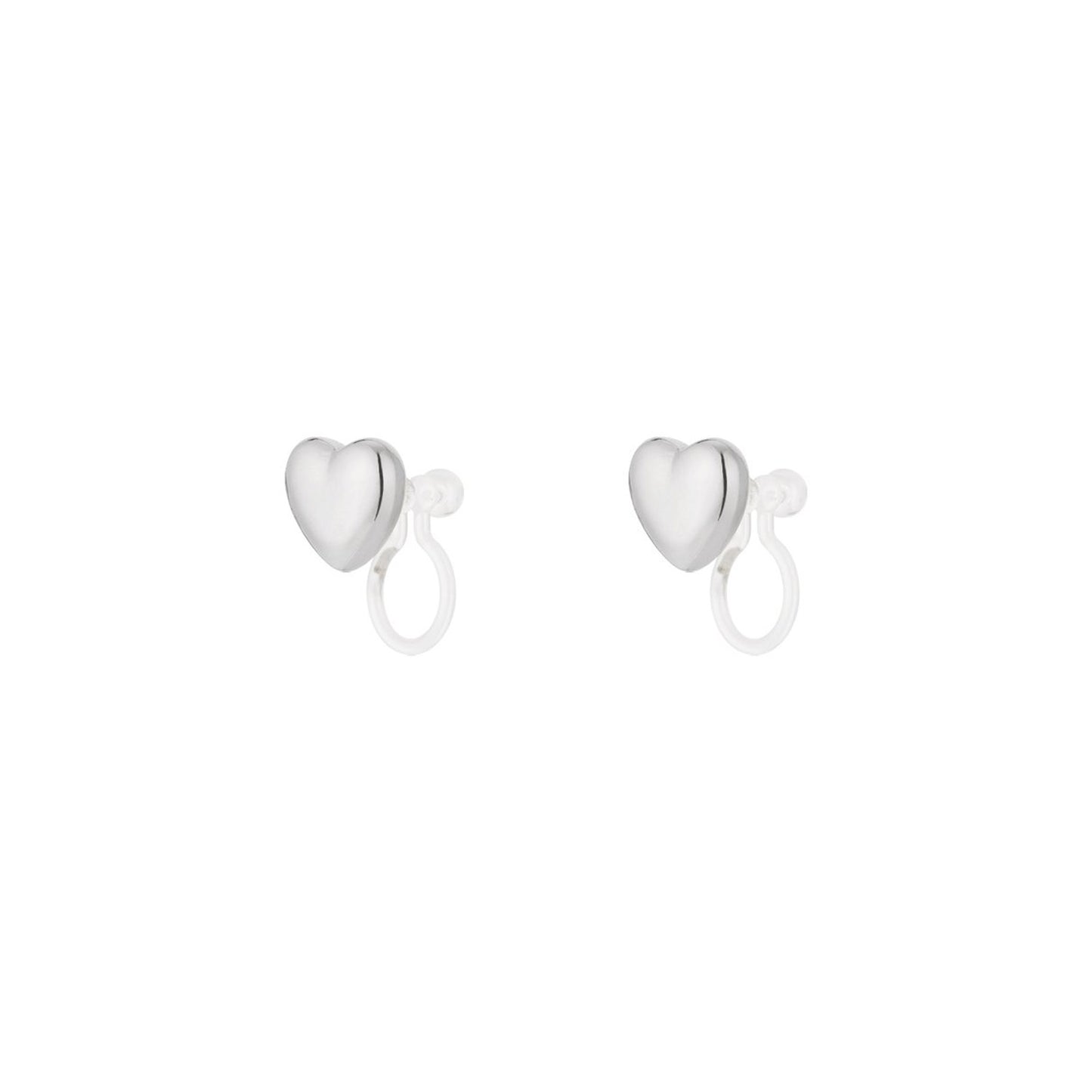 Mini Heart Clipoorbellen Zilver