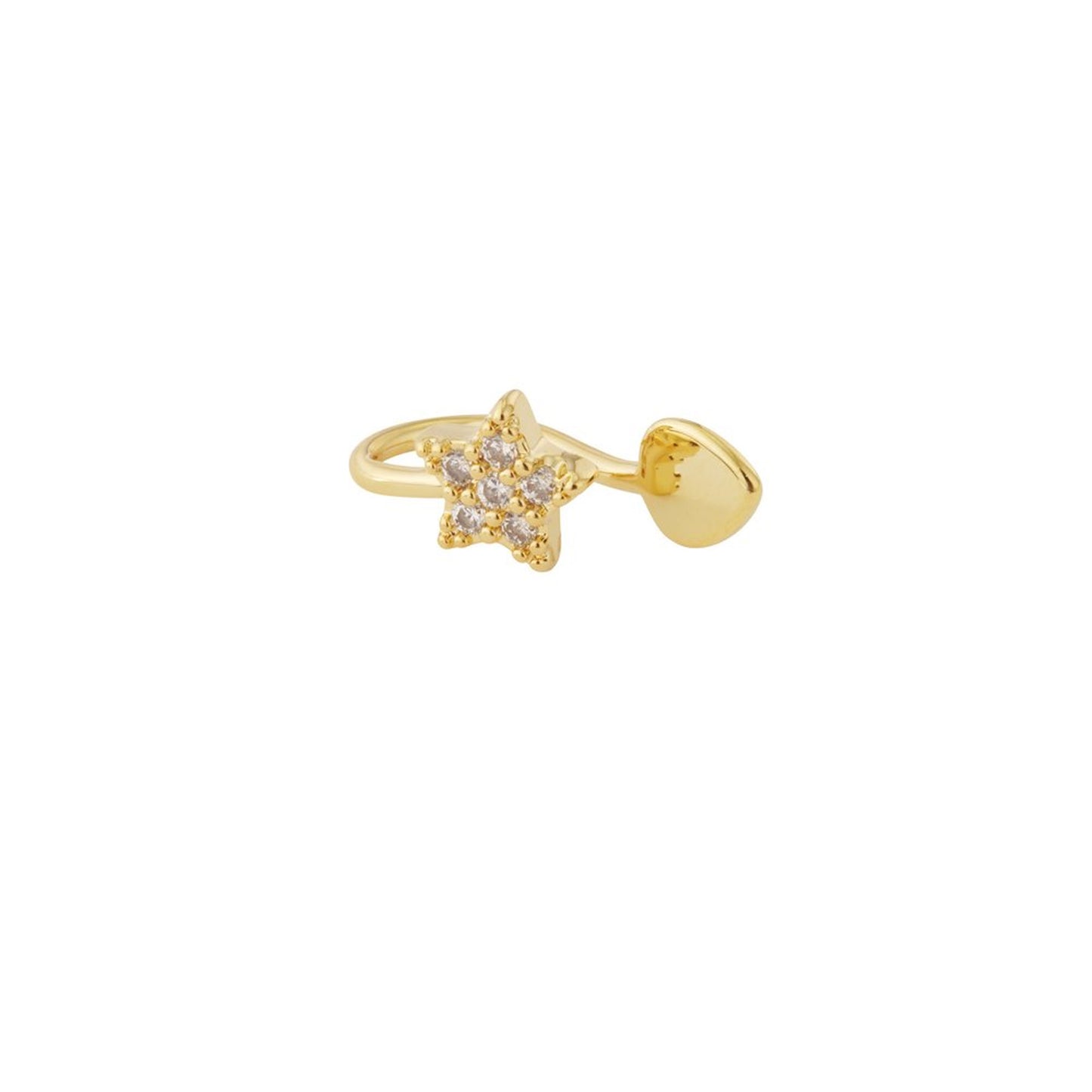 Nose & Ear Cuff Star Goud