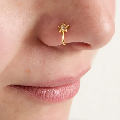 Nose & Ear Cuff Star Goud