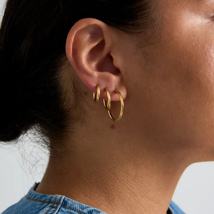 Nova Hoops Large Oorbellen Goud