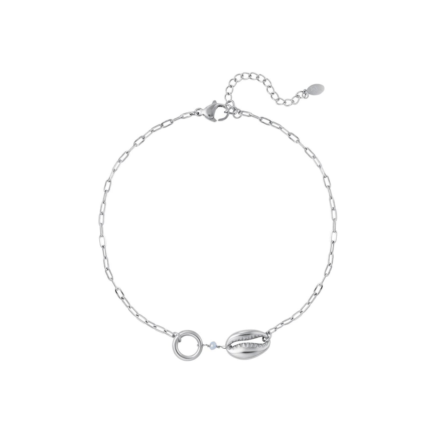 Ocean Glow Enkelband Zilver