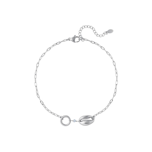 Ocean Glow Enkelband Zilver