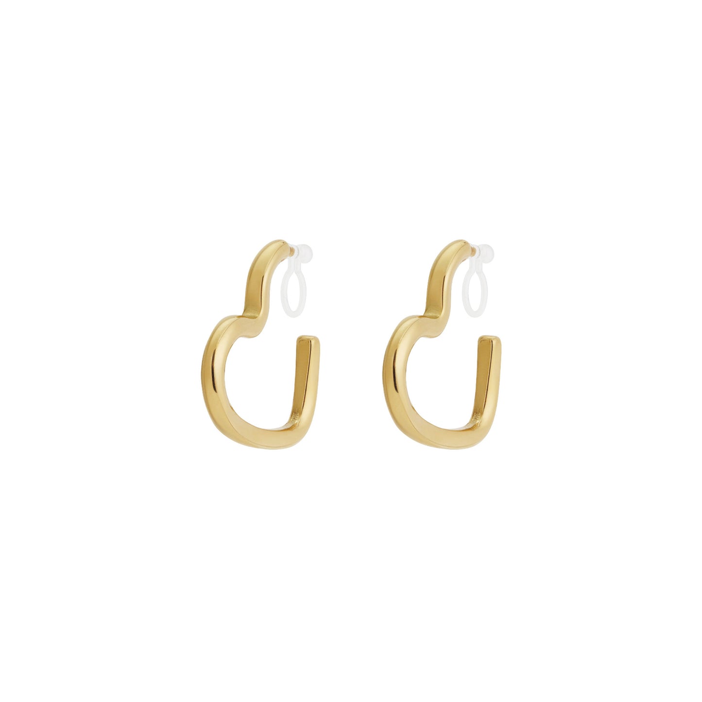 Open Heart Clipoorbellen Goud