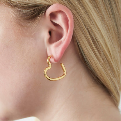 Open Heart Clipoorbellen Zilver