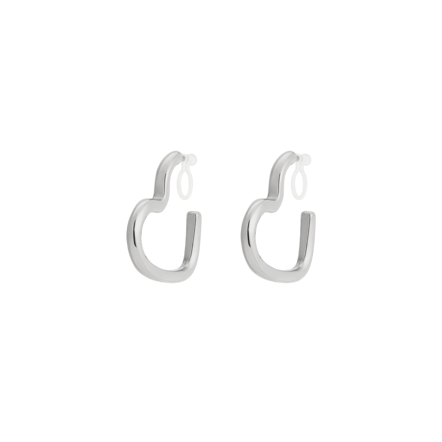 Open Heart Clipoorbellen Zilver