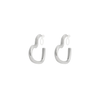 Open Heart Clipoorbellen Zilver