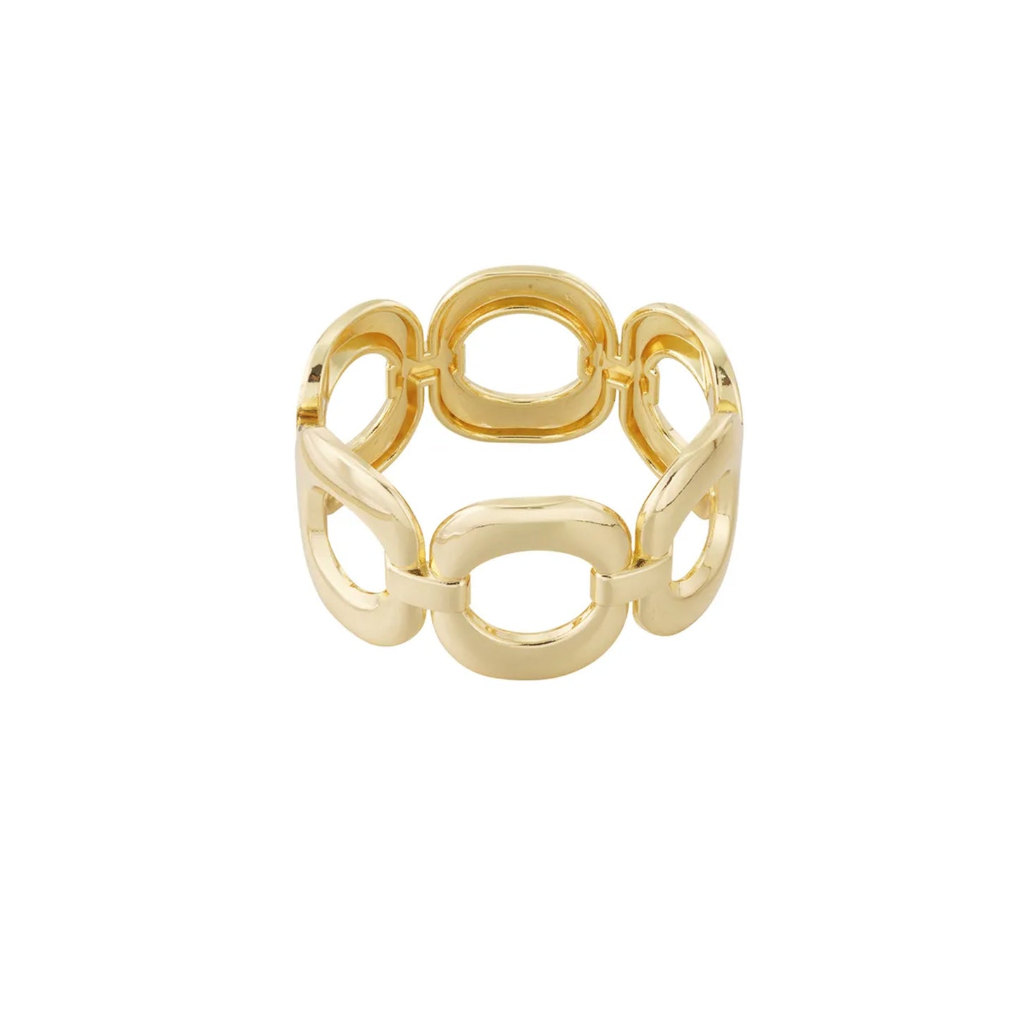 Open Oval Bangle Goud