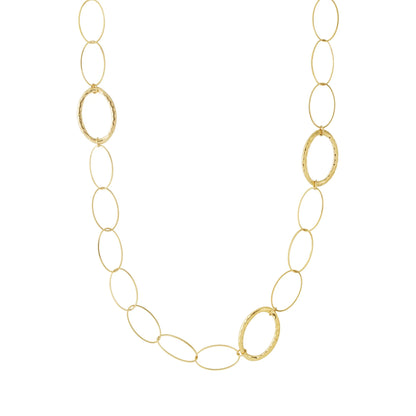 Oval link Ketting Goud
