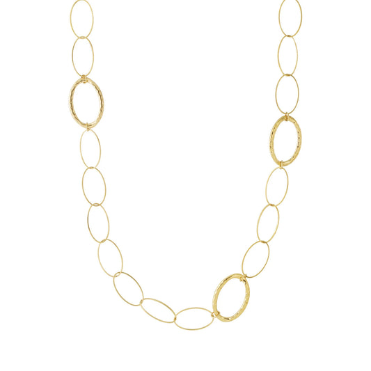 Oval link Ketting Goud