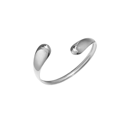 Pearl Drop Bangle Zilver