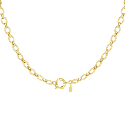 Round Links Charm Ketting Goud