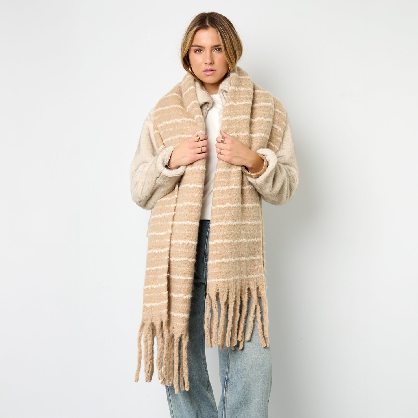 Daily Stripe Sjaal - Donkergroen