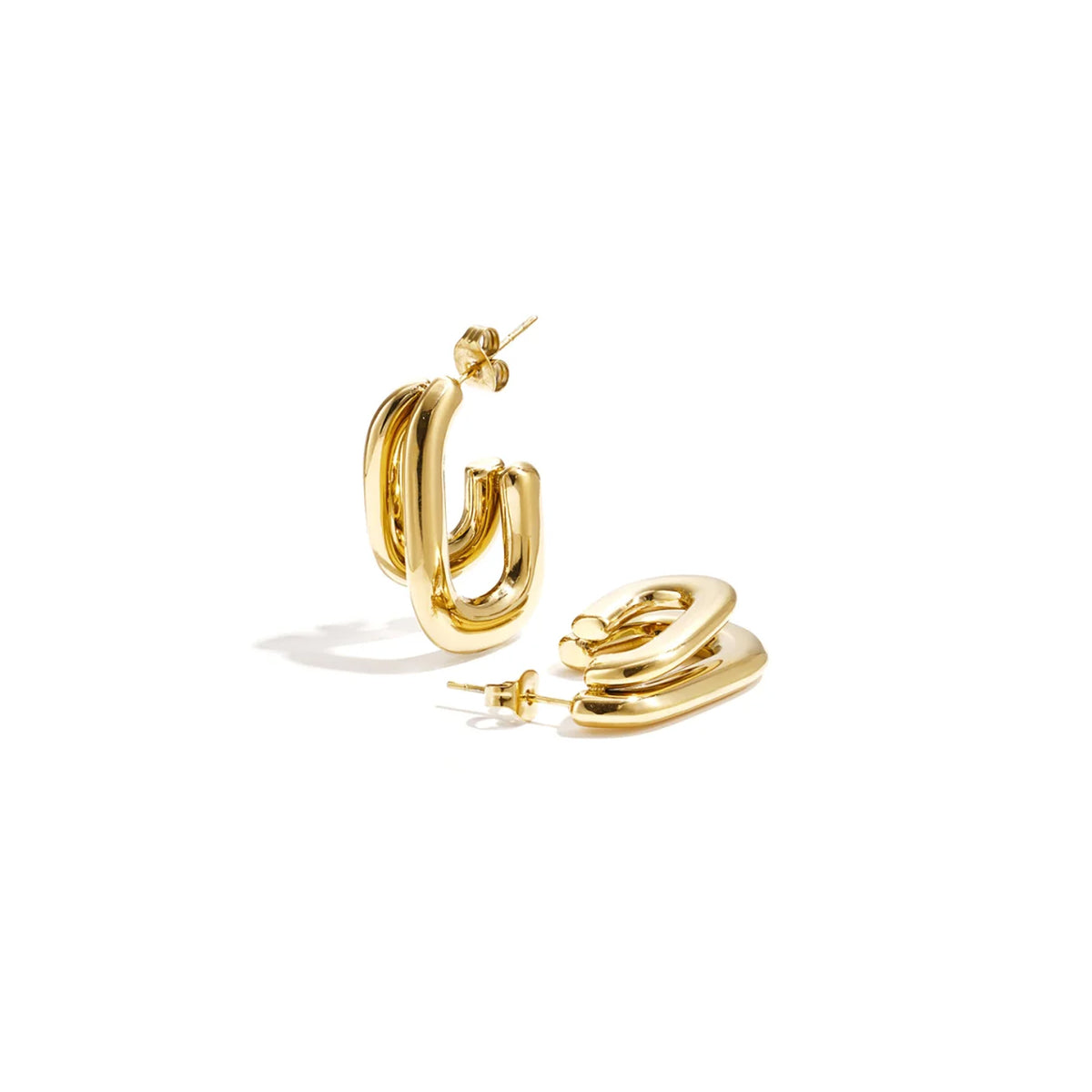 Silk Loop Oorbellen Goud