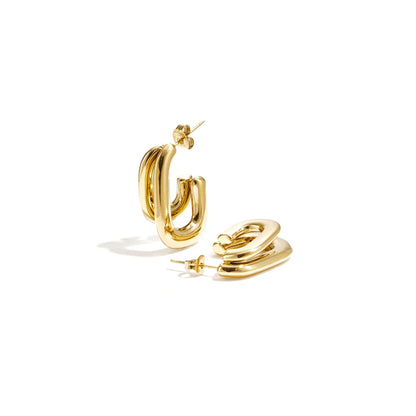 Silk Loop Oorbellen Goud