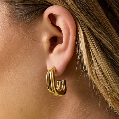 Silk Loop Oorbellen Goud