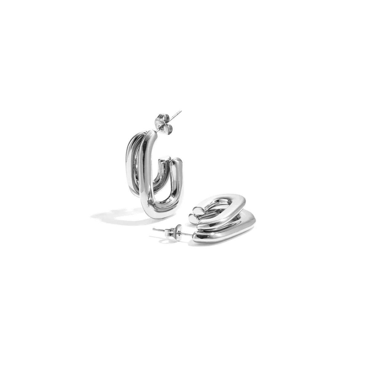 Silk Loop Oorbellen Zilver