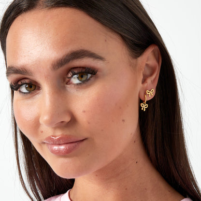 Simpele Strik Hoop Oorbellen Goud