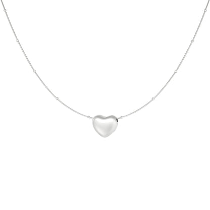 Soft Heart Ketting Zilver