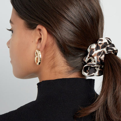 Tiger Print Scrunchie Duo