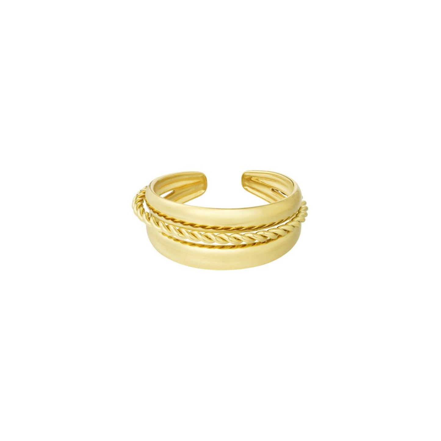 Triple Rings Ring Goud