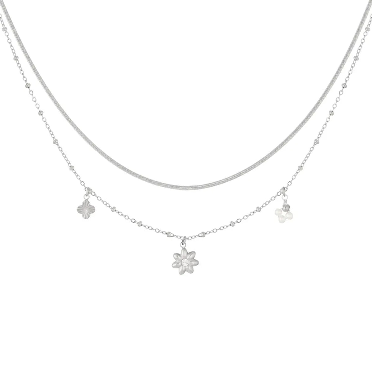 Sweet Layer Ketting Zilver
