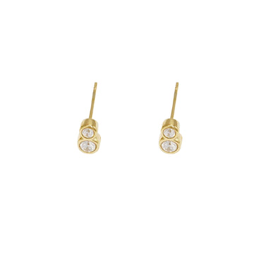 Twin Glow Oorbellen Goud (diverse kleuren)