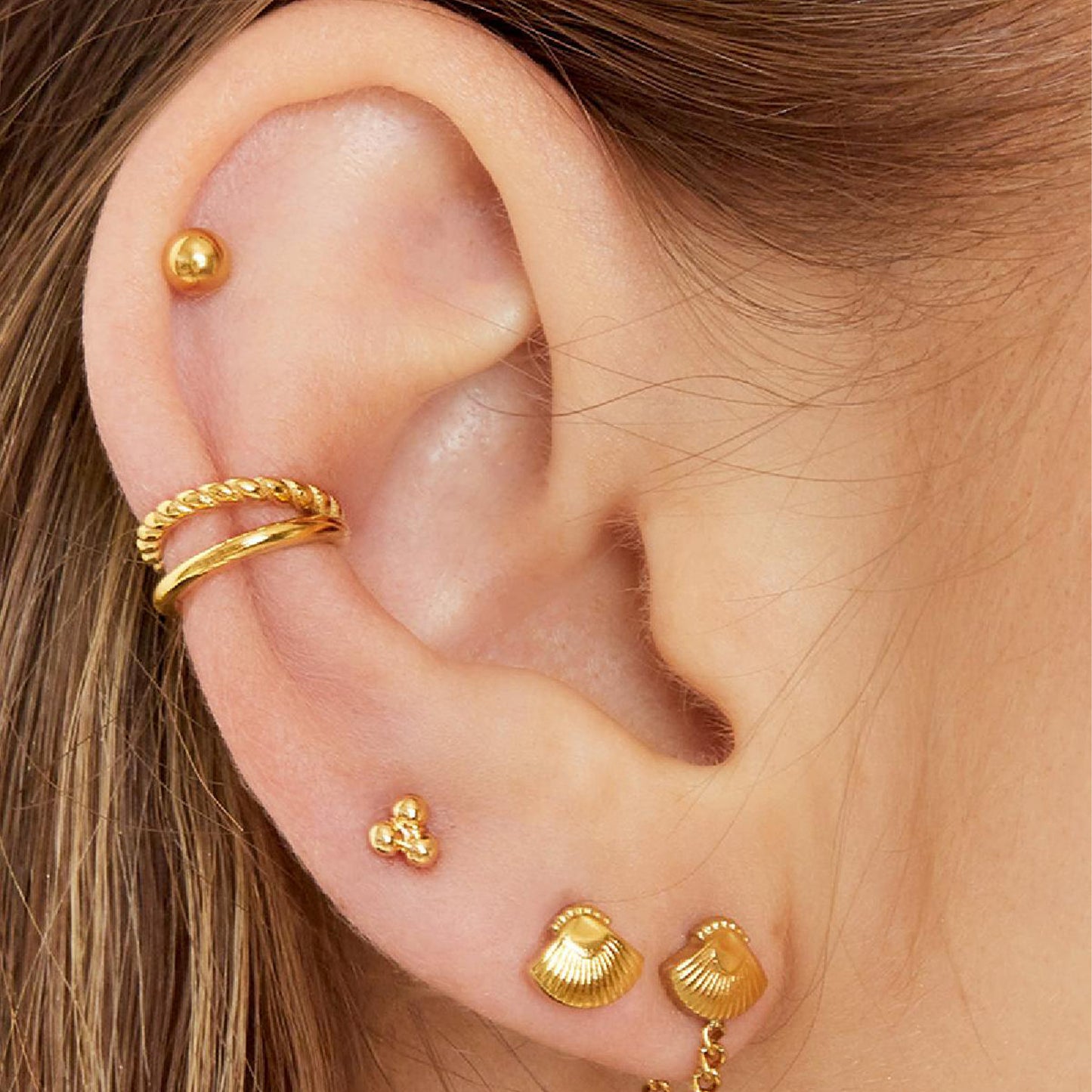 Twist & Shine Earcuff Zilver