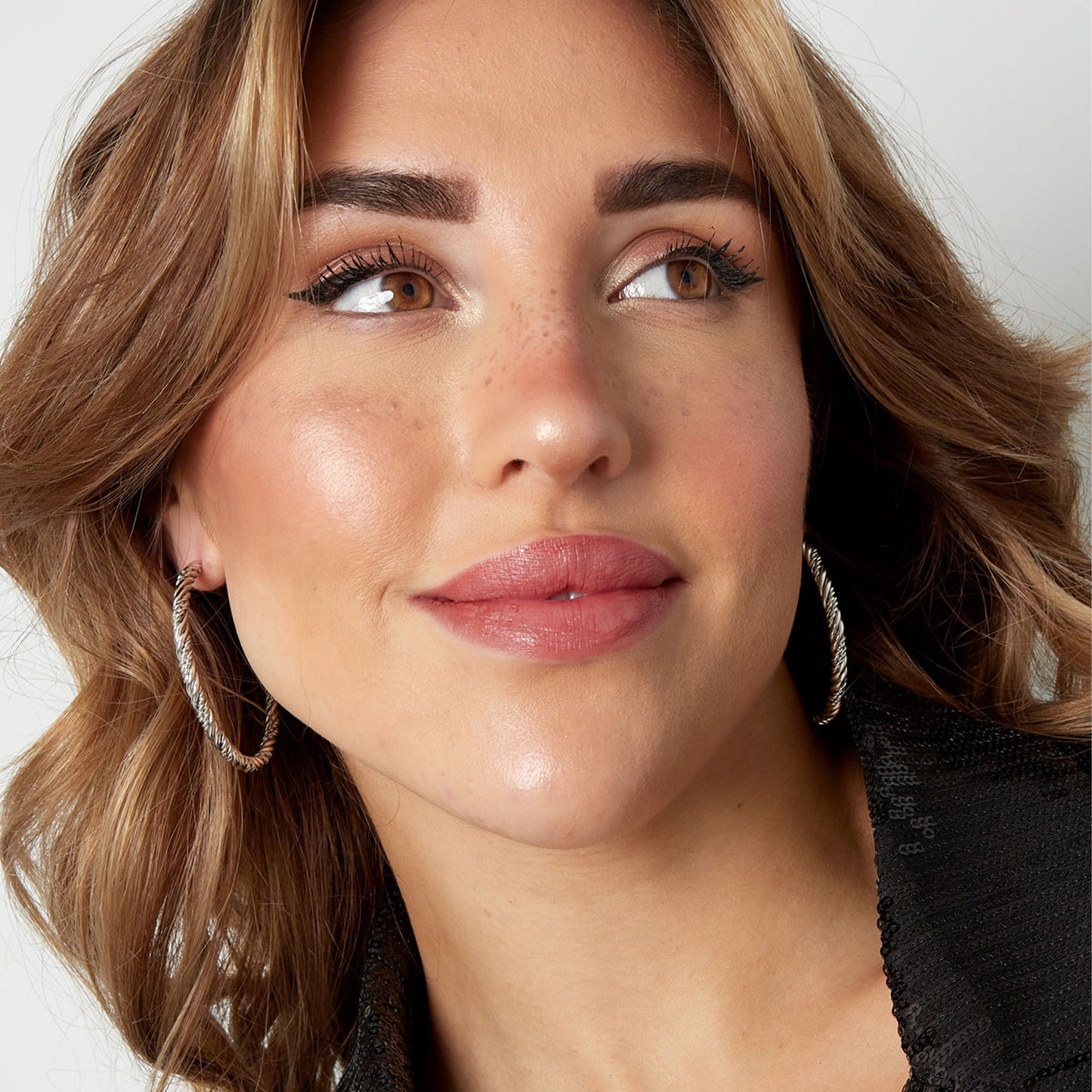 Twisted Oorbellen Groot Zilver