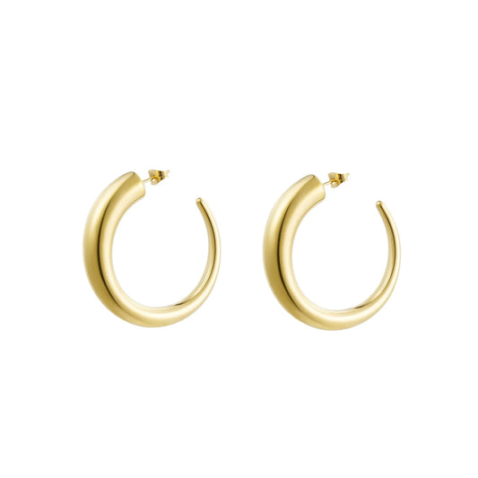 Velvet Touch Hoops Oorbellen Goud